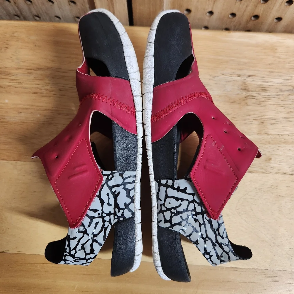 Big Kids Size 3Y Nike Jordan Sandals Flare Gym Red/ Black-white, CI7849 610